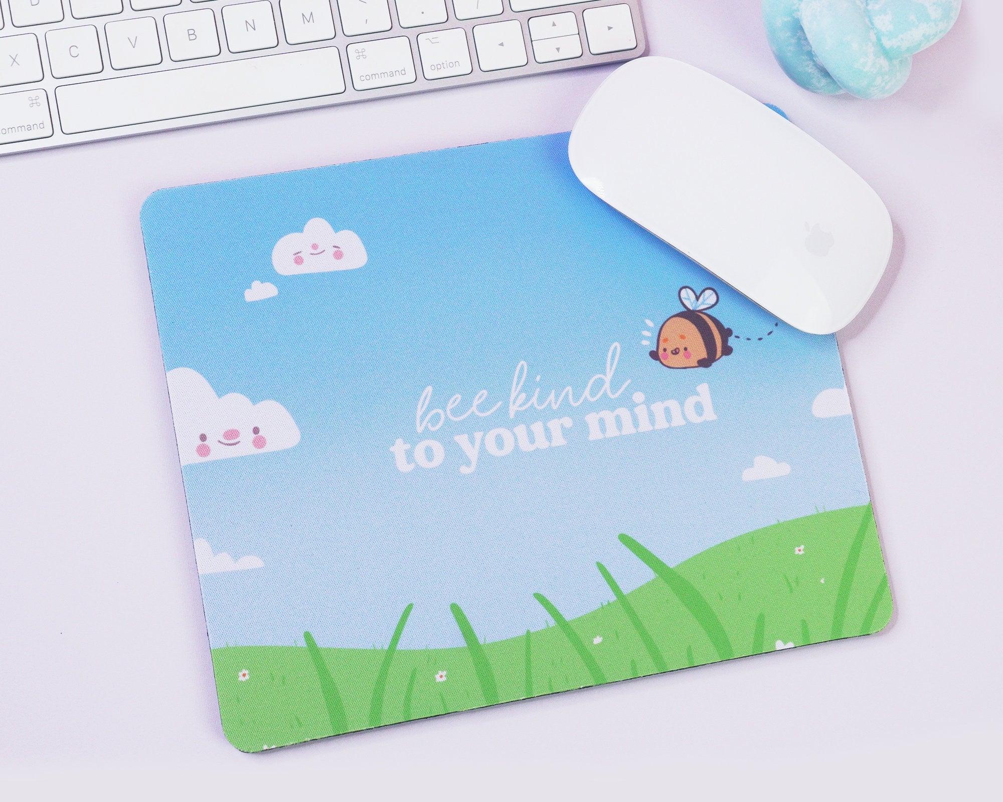 Adorable Bumblebutt Mouse Pad - Hand-printed original design to brighten up your workspace.