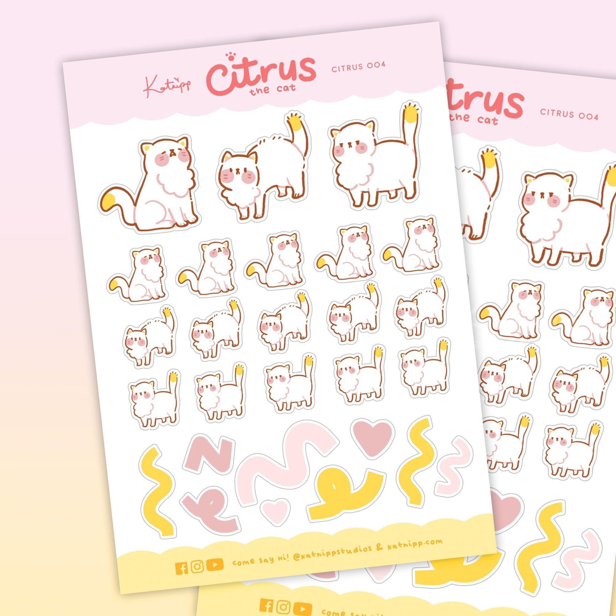 Citrus The Cat Planner Sticker - CITRUS 004 – Katnipp Studios