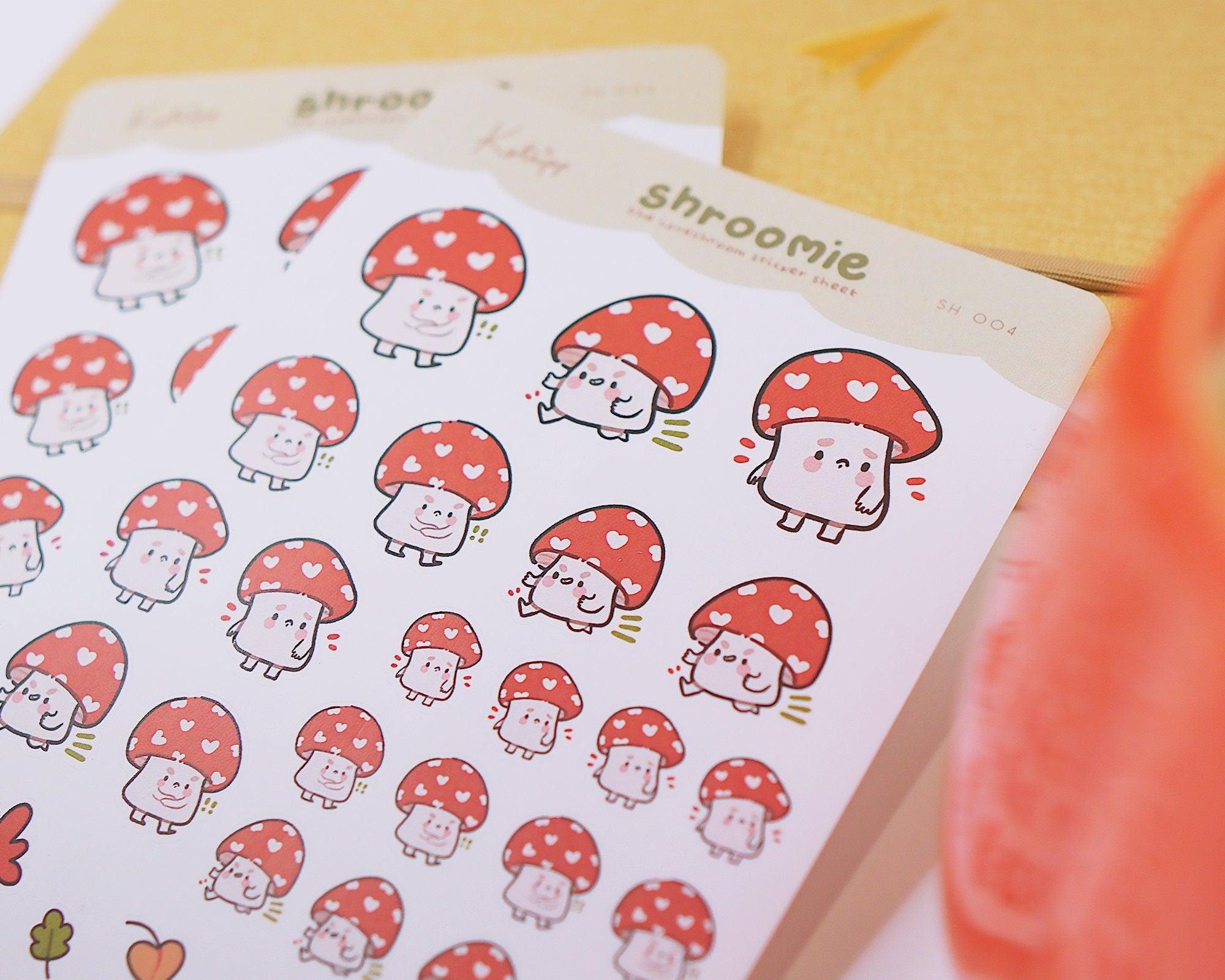 Mushroom Sticker Sheet | Cottagecore Bullet Journal Stickers | Planner  Stickers