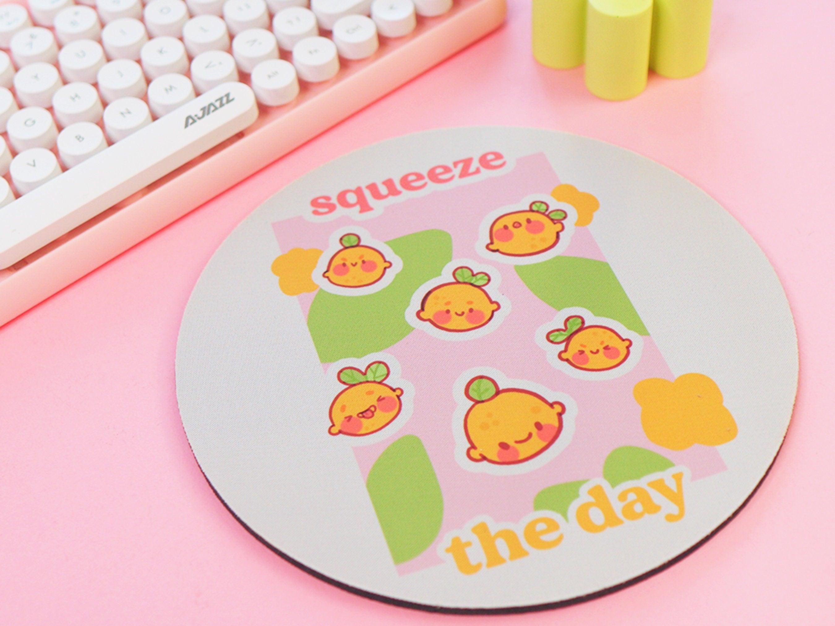 Cute Colourful Lemon Desk Mouse Mat - Katnipp Illustrations