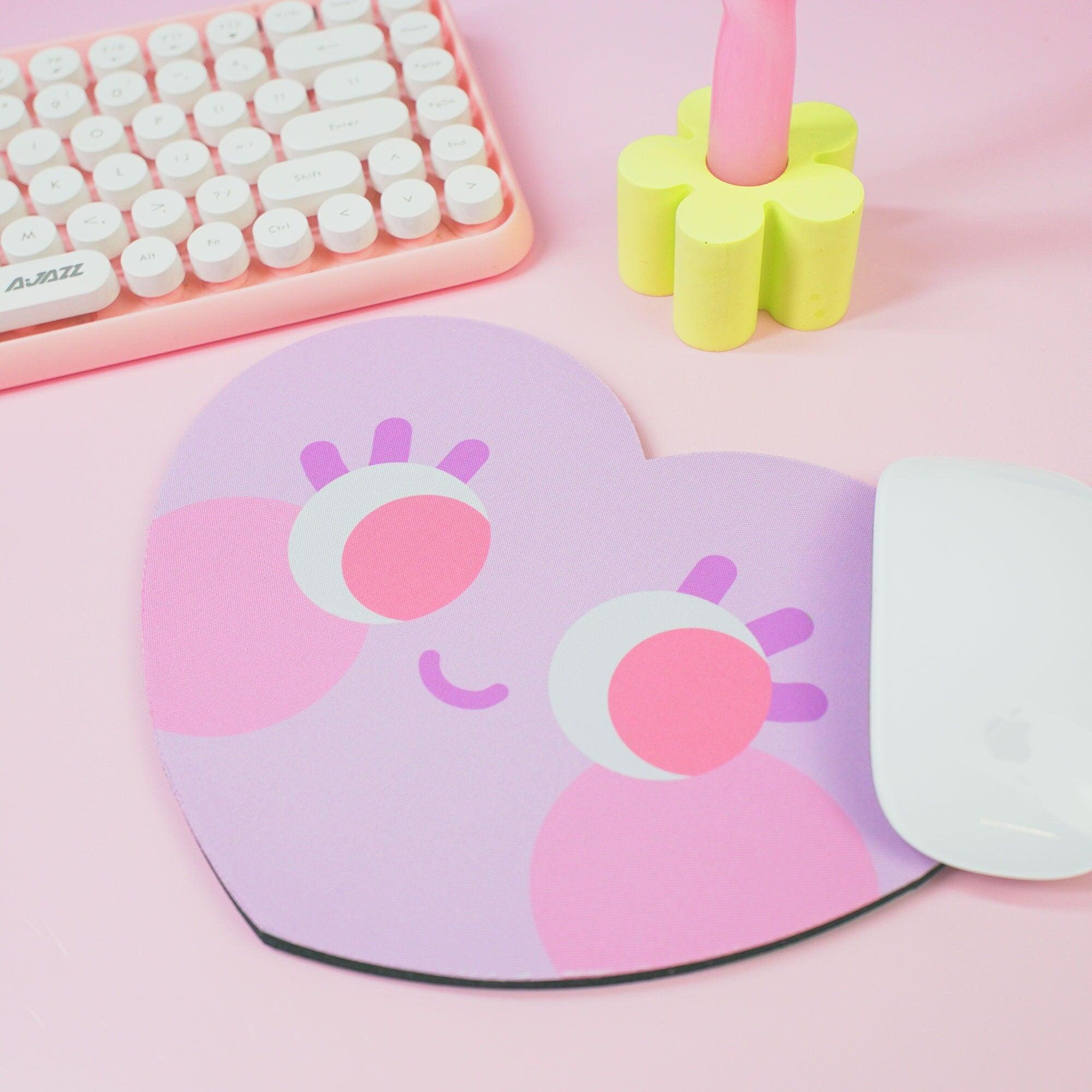 Lilac Chubby Heart Colourful Mouse Pad - Katnipp Studios