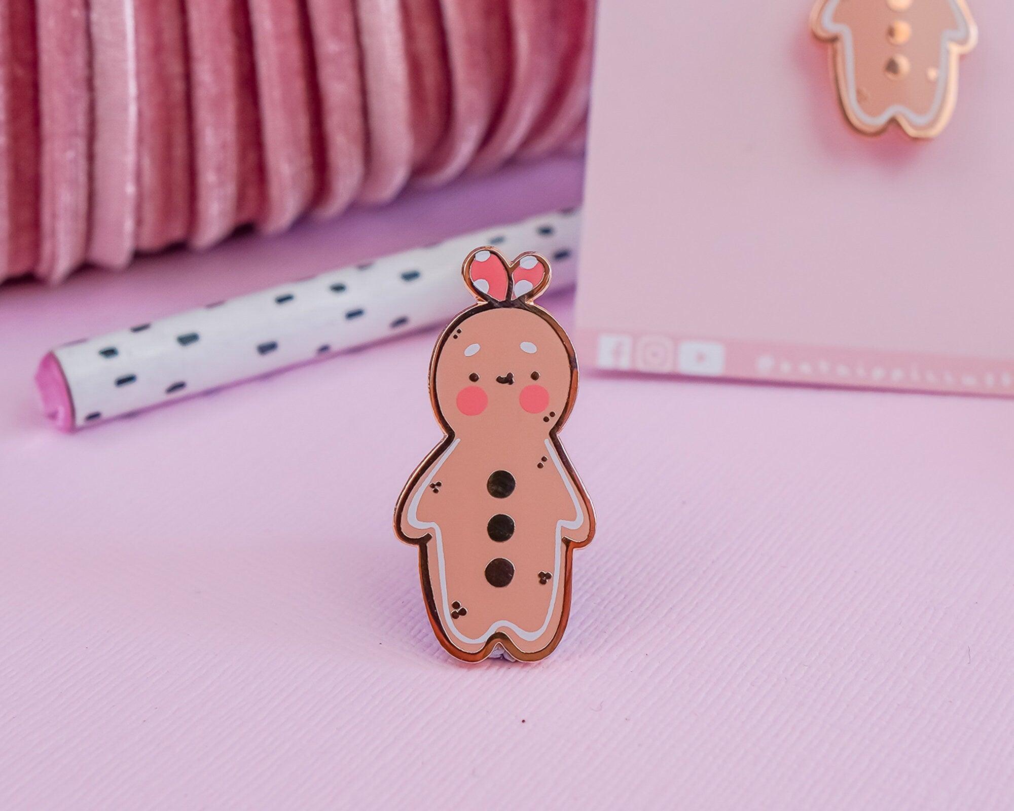 Gingerbread Cookies Kawaii Fox 1.75 Inch Soft Enamel Pin