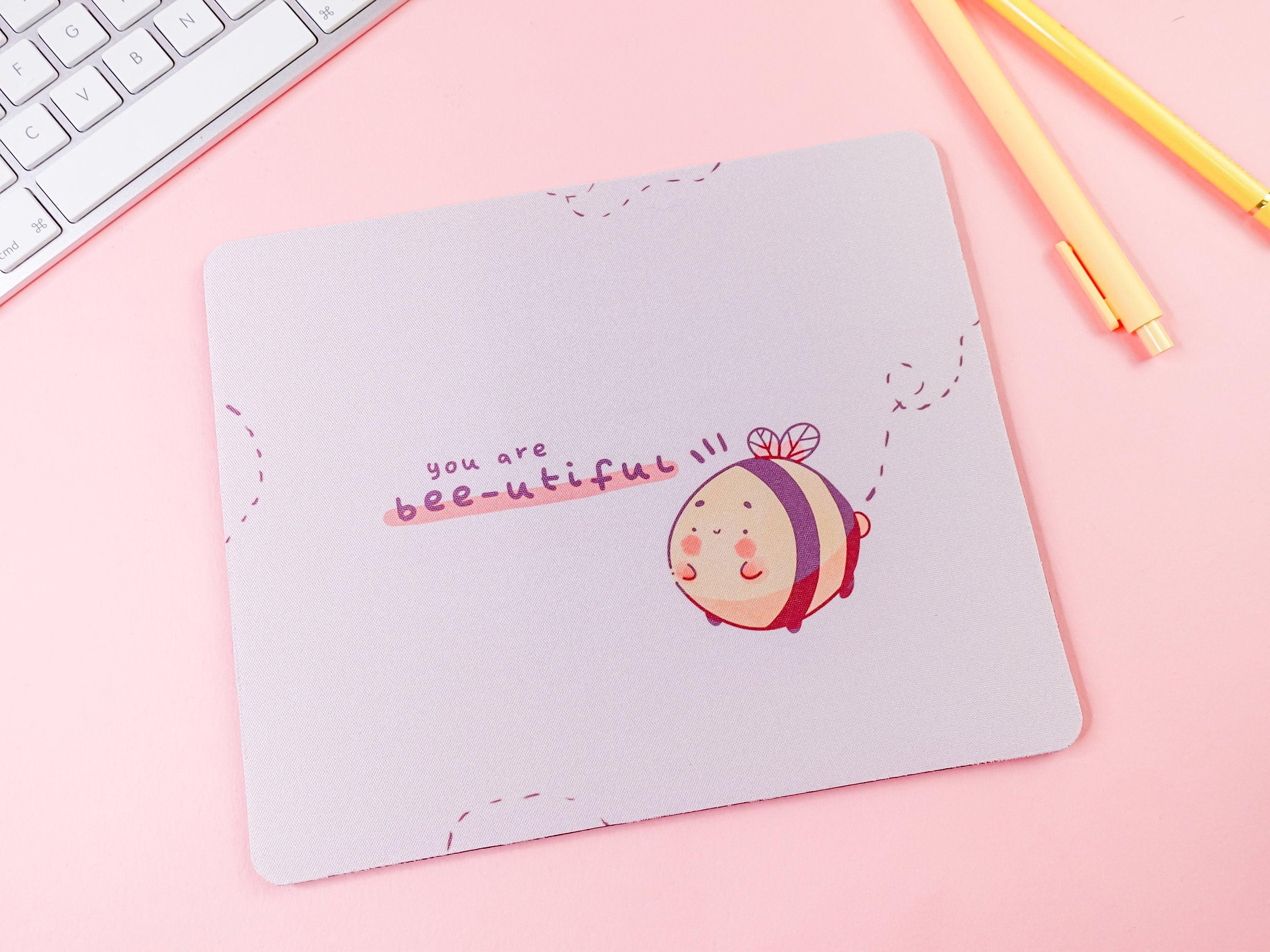 You are Bee-utiful Mousemat ~ Cute Illustrated Rectangle Mousepad - Katnipp Illustrations
