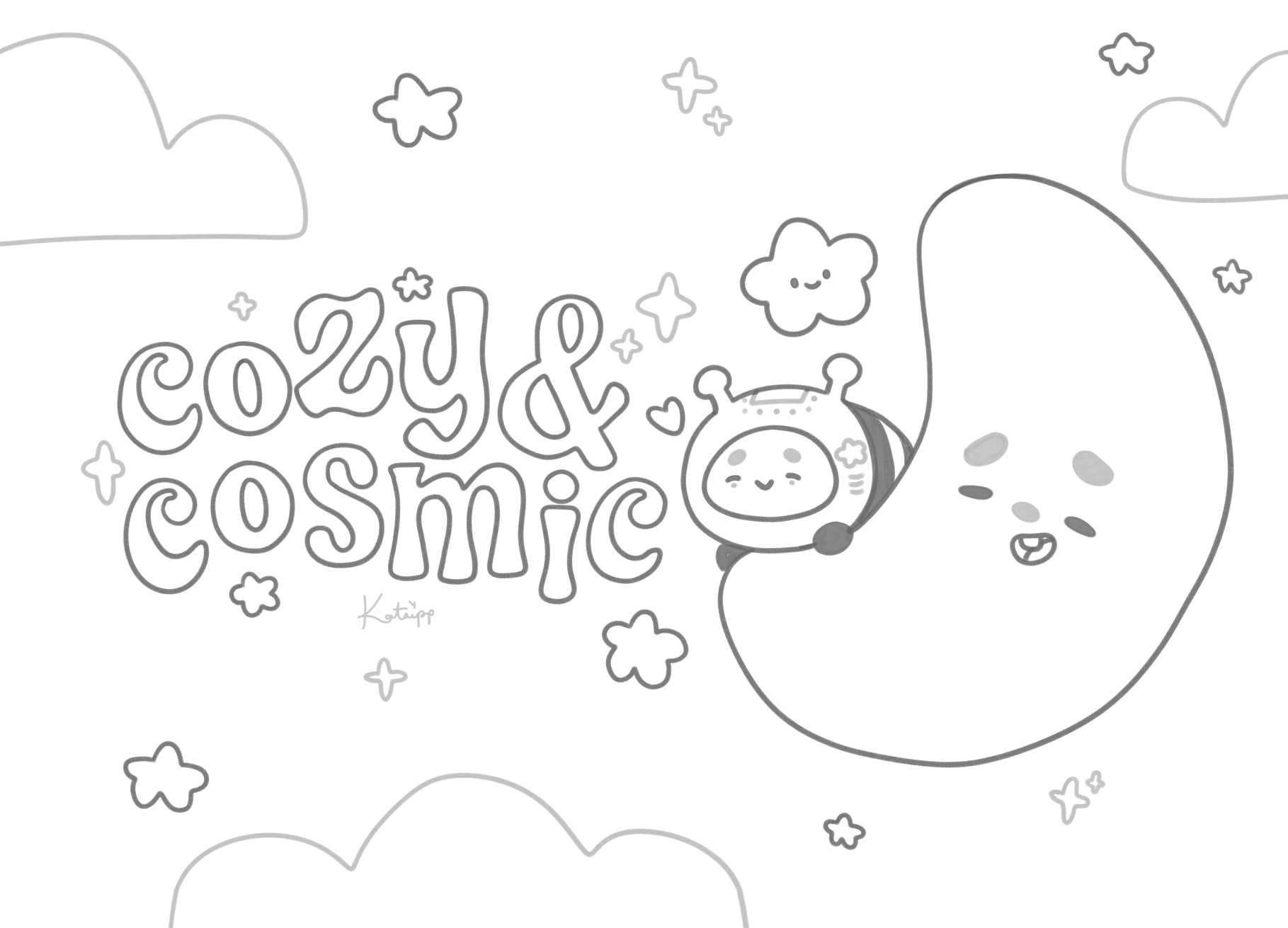 A6 Colouring Postcards | Cute Kawaii Colour In Cards