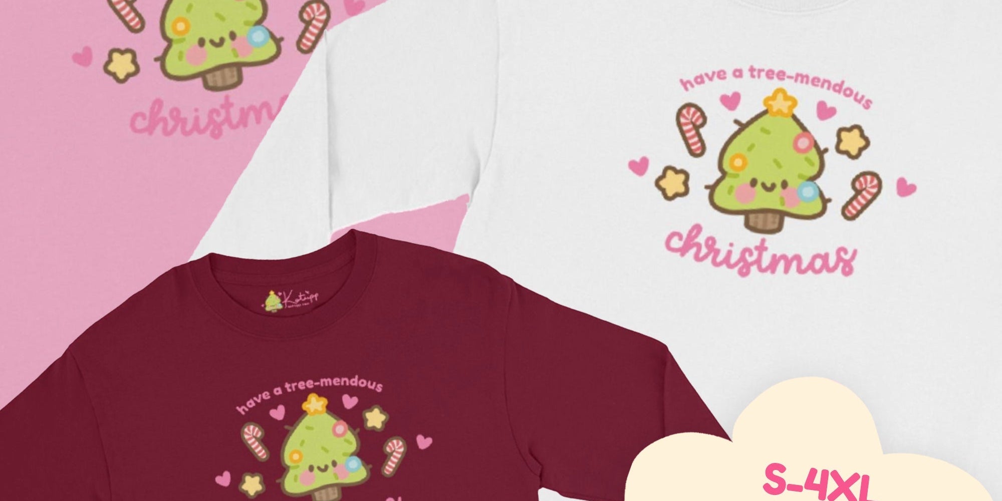 Christmas Tree Kawaii Long Sleeve Shirt | Sprinkle Spruce Cute Holiday Top | Festive Winter Outfit for Christmas Katnipp character product