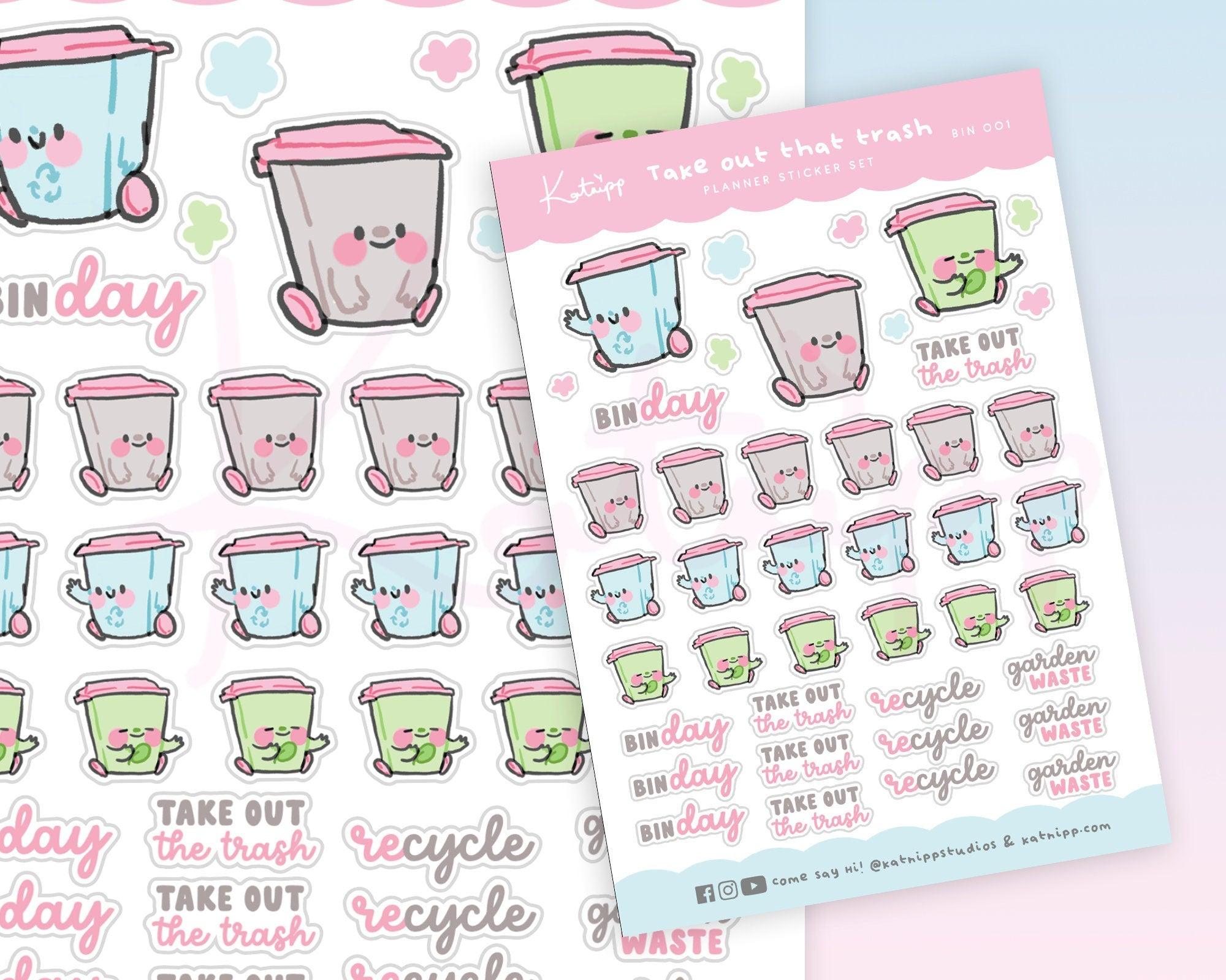 Cleaning Planner Stickers | Cute Home & Life Organisation - Katnipp Studios