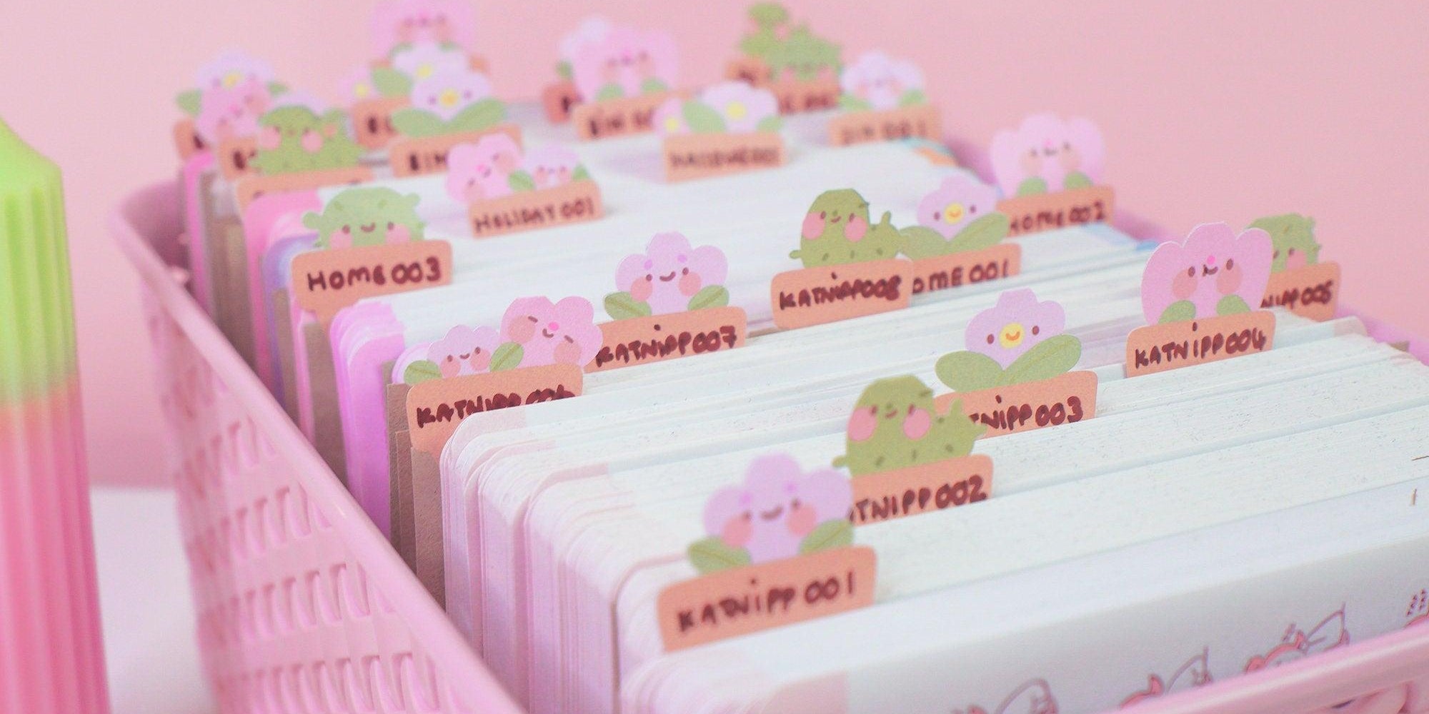 Pastel Organisation Label Stickers and Tags | Kawaii Storage Stickers - Katnipp Studios