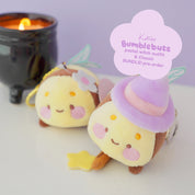 Bumblebutt Halloween Duo Bundle | Pastel Witch Bee Keychain & Sakura Bee Plush Keychain 🎃🌸