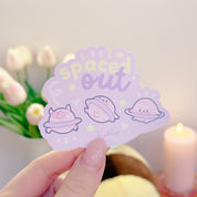 Saturn “Spaced Out” Die Cut Sticker | Cute Kawaii Space Character