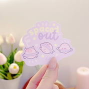 Saturn “Spaced Out” Die Cut Sticker | Cute Kawaii Space Character