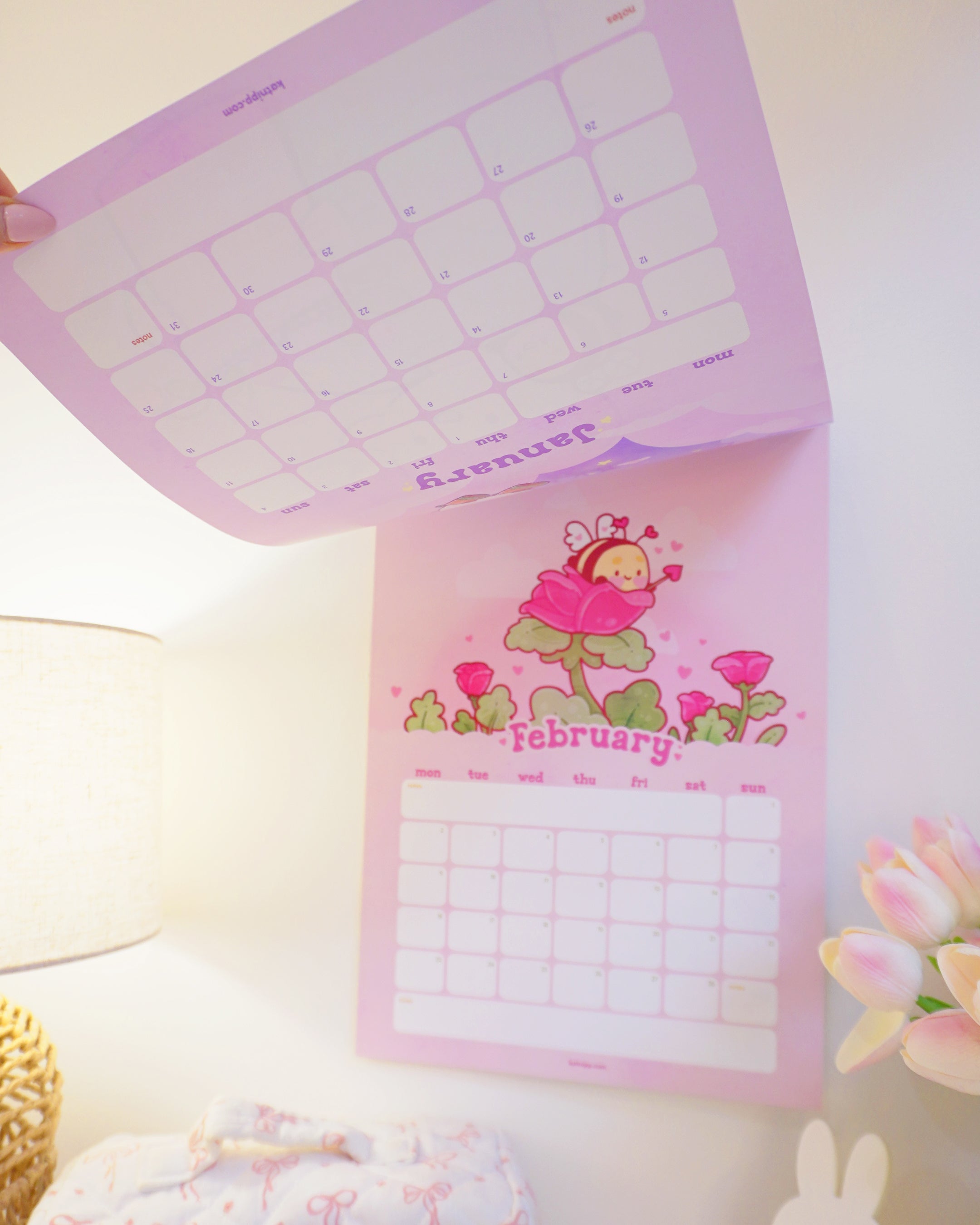 Katnipp Official 2026 Calendar | Whimsical Kawaii Wall Planner
