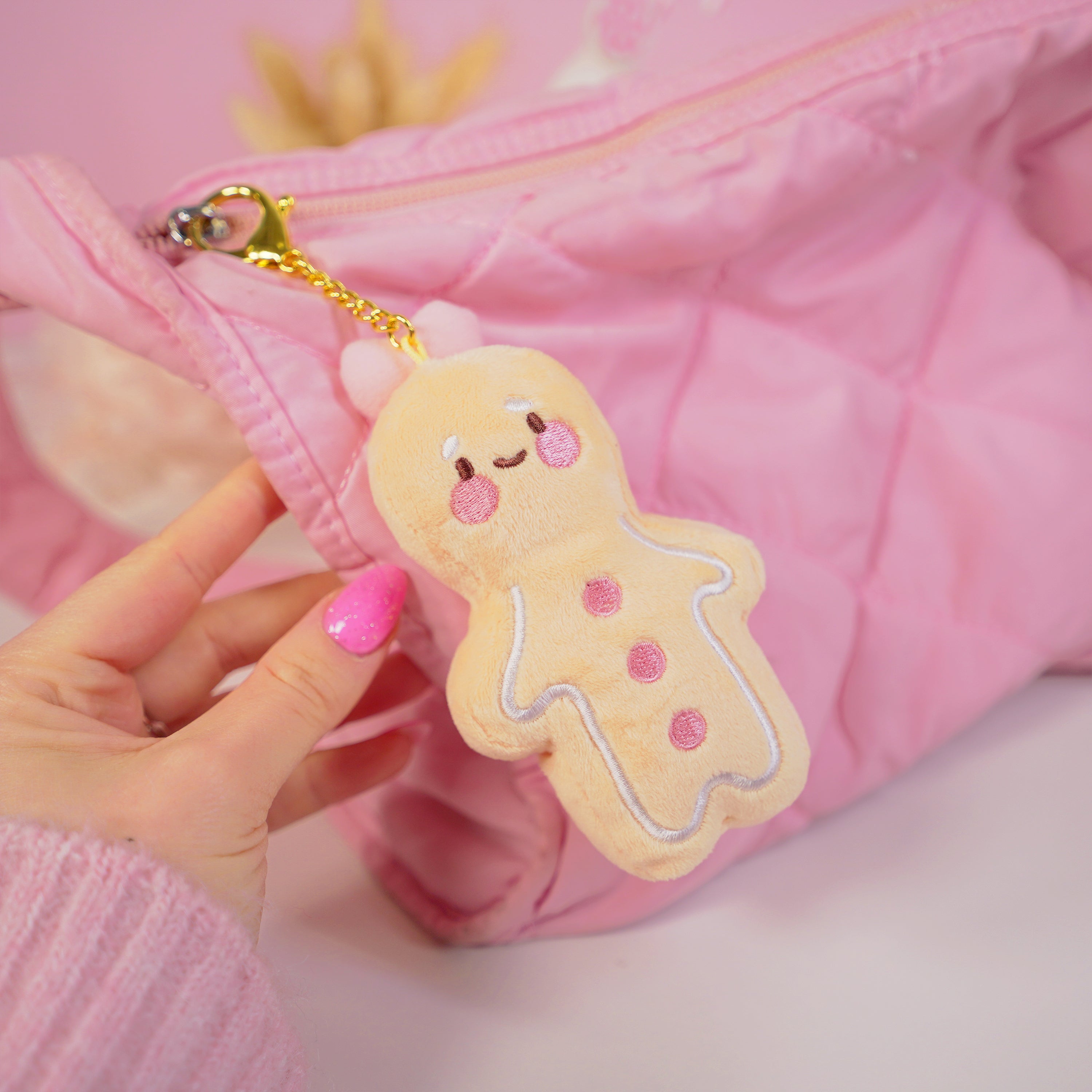 Spice Gingerbread Plush Keychain | Kawaii Gingerbread Bag Charm