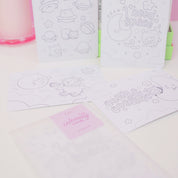 Pocket Planets A6 Colouring Postcard Bundle | Set of 4 Cute Kawaii Space Colour In Cards