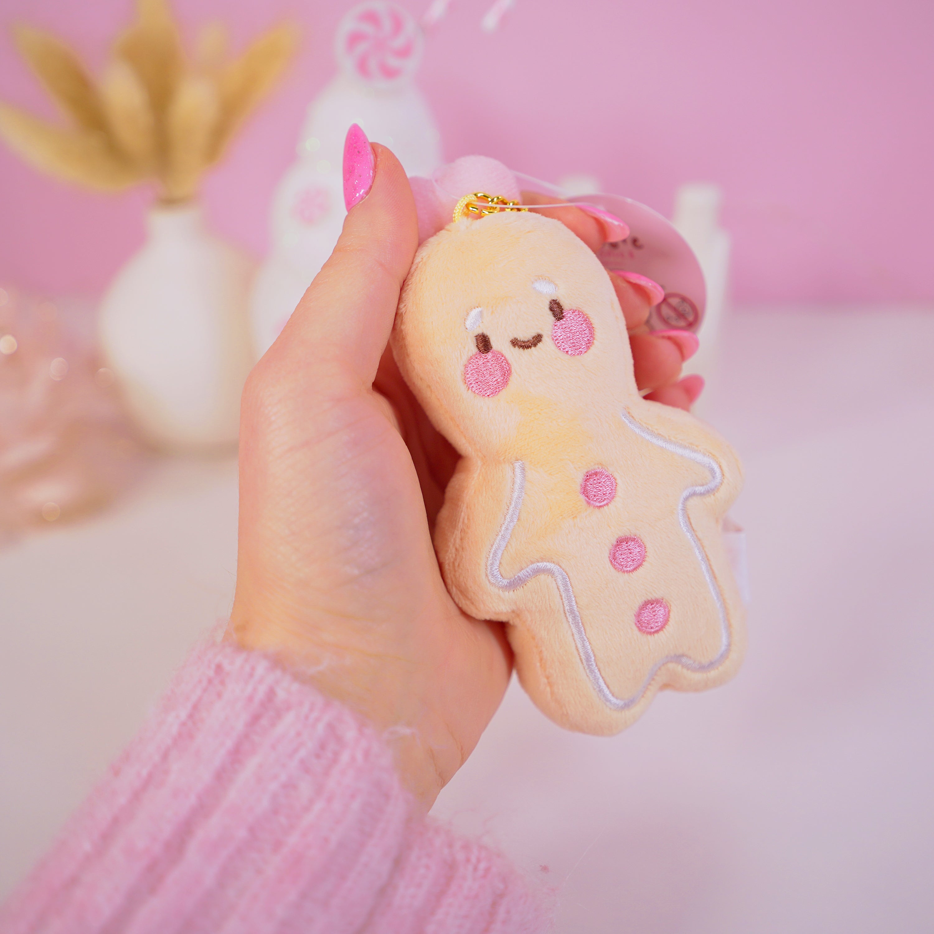 Spice Gingerbread Plush Keychain | Kawaii Gingerbread Bag Charm