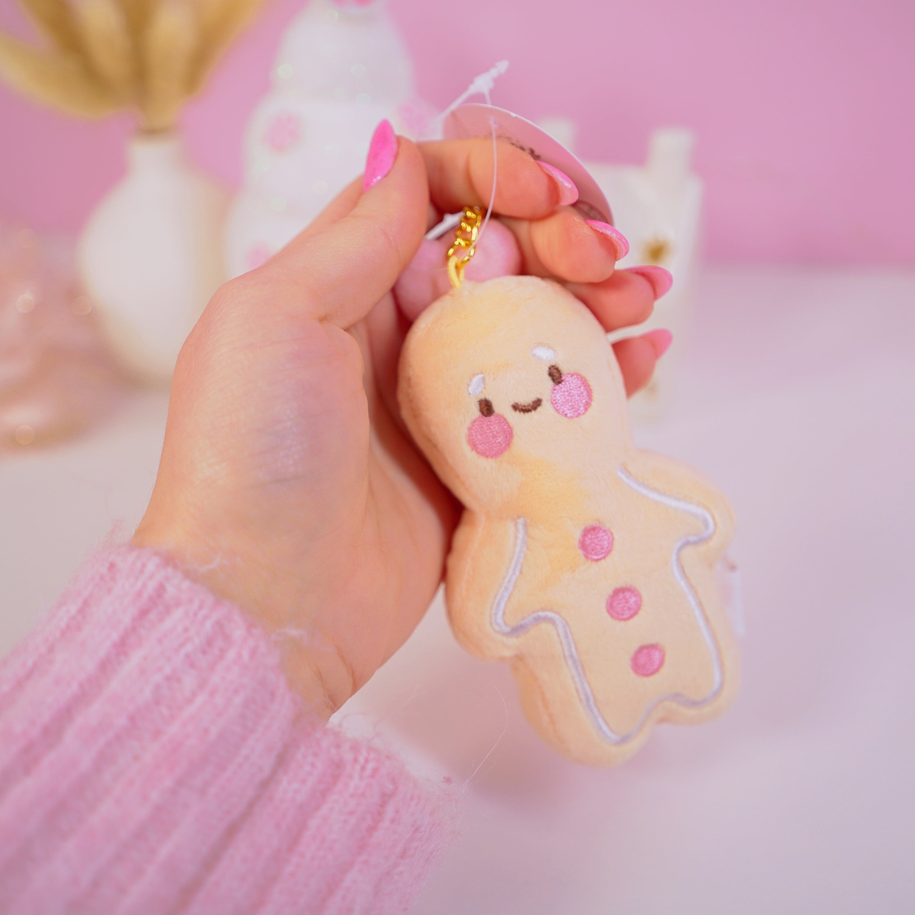 Spice Gingerbread Plush Keychain | Kawaii Gingerbread Bag Charm