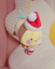 Candy Cane Academy Bumblebutt Keychain Plush | Whimsical Christmas Cottage Core Plush Keychain | Kawaii Collectable Plush | Katnipp Studios