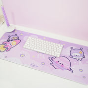 Pocket Planets Space Desk Mat | Katnipp Cosmic Mouse Pad | Kawaii Gaming Desk Decor | Katnipp Studios Desk Mat