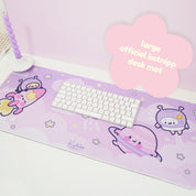 Pocket Planets Space Desk Mat | Katnipp Cosmic Mouse Pad | Kawaii Gaming Desk Decor | Katnipp Studios Desk Mat