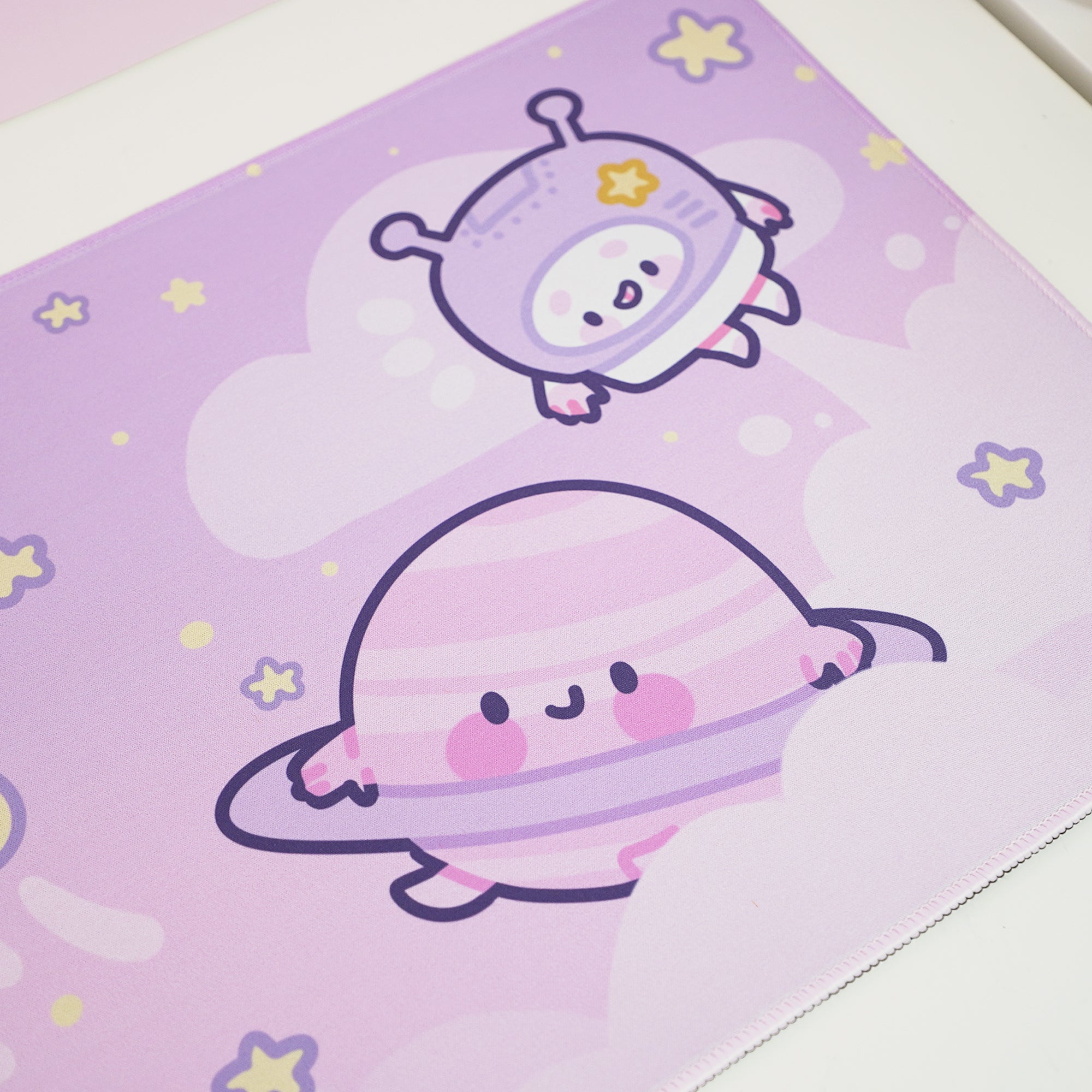Pocket Planets Space Desk Mat | Katnipp Cosmic Mouse Pad | Kawaii Gaming Desk Decor | Katnipp Studios Desk Mat