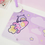 Pocket Planets Space Desk Mat | Katnipp Cosmic Mouse Pad | Kawaii Gaming Desk Decor | Katnipp Studios Desk Mat