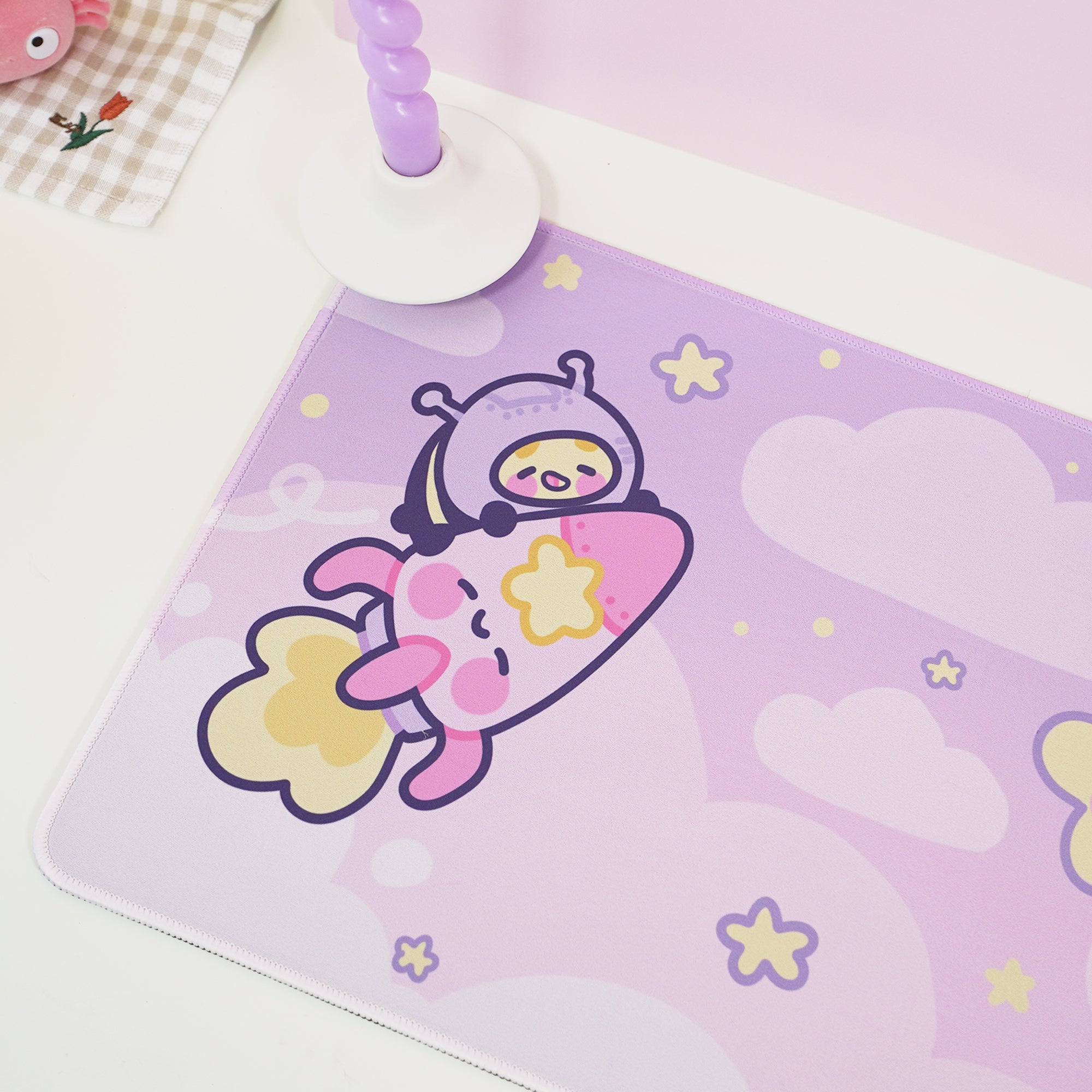 Pocket Planets Space Desk Mat | Katnipp Cosmic Mouse Pad | Kawaii Gaming Desk Decor | Katnipp Studios Desk Mat