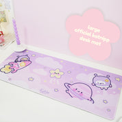 Pocket Planets Space Desk Mat | Katnipp Cosmic Mouse Pad | Kawaii Gaming Desk Decor | Katnipp Studios Desk Mat