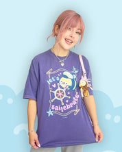 Let’s Sailebrate | Kawaii Captain Bumblebutt T-Shirt | Comfort Colours Heavyweight Tee | Y2K Pastel Ocean Aesthetic 🐝⭐