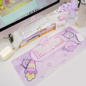 Pocket Planets Space Desk Mat | Katnipp Cosmic Mouse Pad | Kawaii Gaming Desk Decor | Katnipp Studios Desk Mat