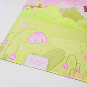 Sakura Cherry Blossom Gaming Desk Mat | Froggo & Bumblebutt Kawaii Mouse Pad | Cottagecore Spring Desk Decor | Katnipp Studios