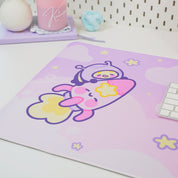 Pocket Planets Space Desk Mat | Katnipp Cosmic Mouse Pad | Kawaii Gaming Desk Decor | Katnipp Studios Desk Mat