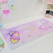 Pocket Planets Space Desk Mat | Katnipp Cosmic Mouse Pad | Kawaii Gaming Desk Decor | Katnipp Studios Desk Mat