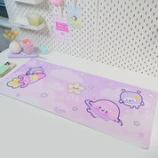 Pocket Planets Space Desk Mat | Katnipp Cosmic Mouse Pad | Kawaii Gaming Desk Decor | Katnipp Studios Desk Mat