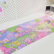 Pastel Witch Halloween Desk Mat | Bumblebutt Cottagecore Mouse Pad | Whimsical Gaming Desk Decor | Katnipp Studios