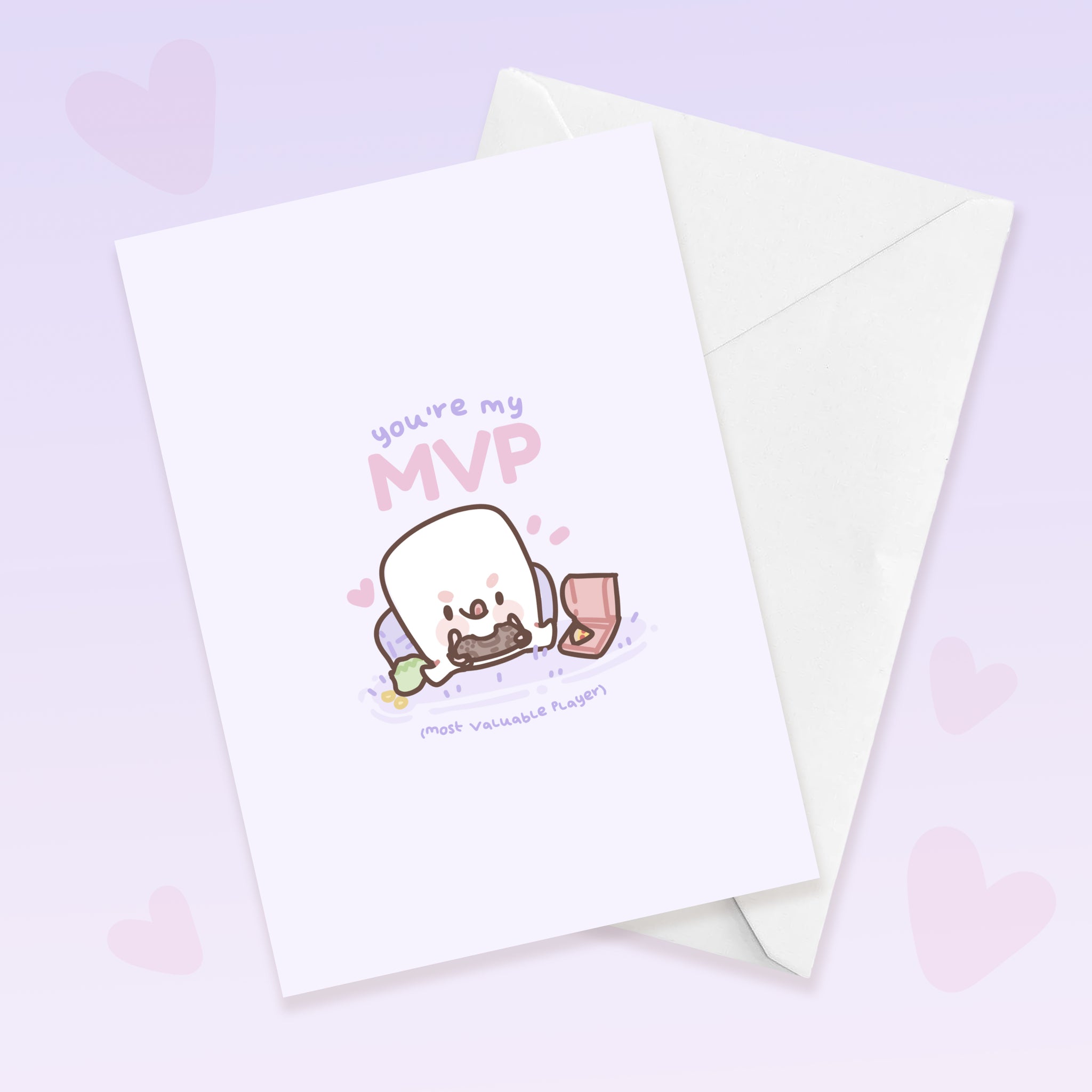Gamer Kawaii Greetings card Most Valuable Player Marshie Valentines Card - GC003