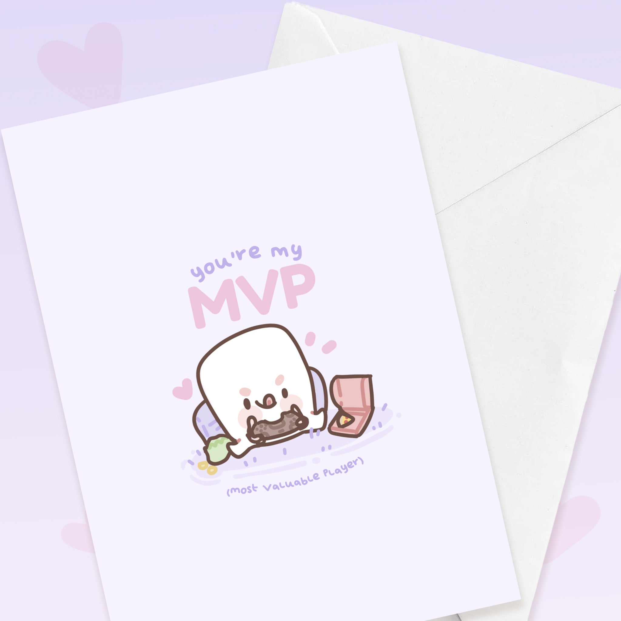 Gamer Kawaii Greetings card Most Valuable Player Marshie Valentines Card - GC003
