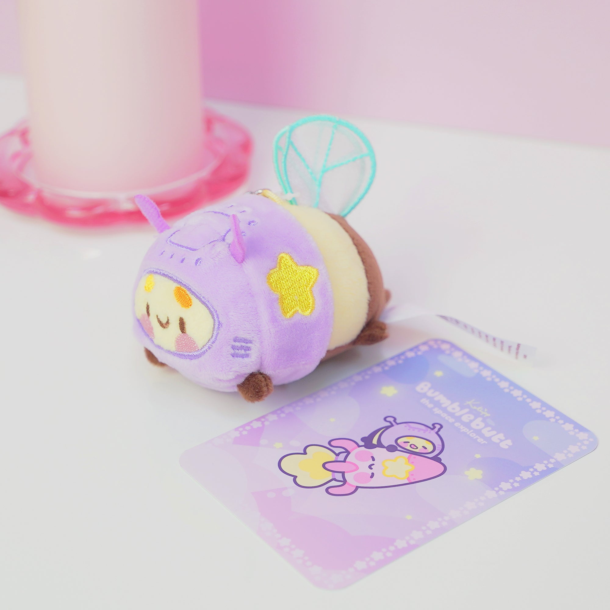 Bumblebutt Space Bee Plush Keychain | Cute Kawaii Bee Bag Charm