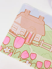 Sugapuff Sheep Gaming Desk Mat | Whimsical Spring Cottagecore Mouse Pad | Katnipp Pastel Spring Collection