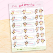Artist Pencil Sticker Sheet | Kawaii Drawing Planner Stickers | ART002 Katnipp character product
