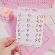 Artist Pencil Sticker Sheet | Kawaii Drawing Planner Stickers | ART002 Katnipp character product