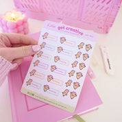 Artist Pencil Sticker Sheet | Kawaii Drawing Planner Stickers | ART002 Katnipp character product