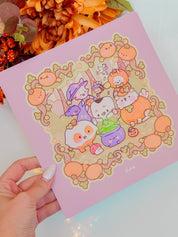 Autumn Colour Capture Card | Cute Colouring Book Page Protector | Katnipp Katnipp character product