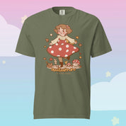 Autumn Girl & Shroomie T-Shirt | Autumn Is The Best Cottagecore Whimsical Kawaii Shirt Katnipp character product
