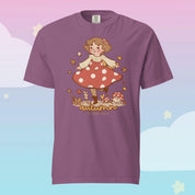 Autumn Girl & Shroomie T-Shirt | Autumn Is The Best Cottagecore Whimsical Kawaii Shirt Katnipp character product