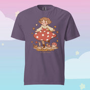 Autumn Girl & Shroomie T-Shirt | Autumn Is The Best Cottagecore Whimsical Kawaii Shirt Katnipp character product
