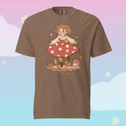 Autumn Girl & Shroomie T-Shirt | Autumn Is The Best Cottagecore Whimsical Kawaii Shirt Katnipp character product