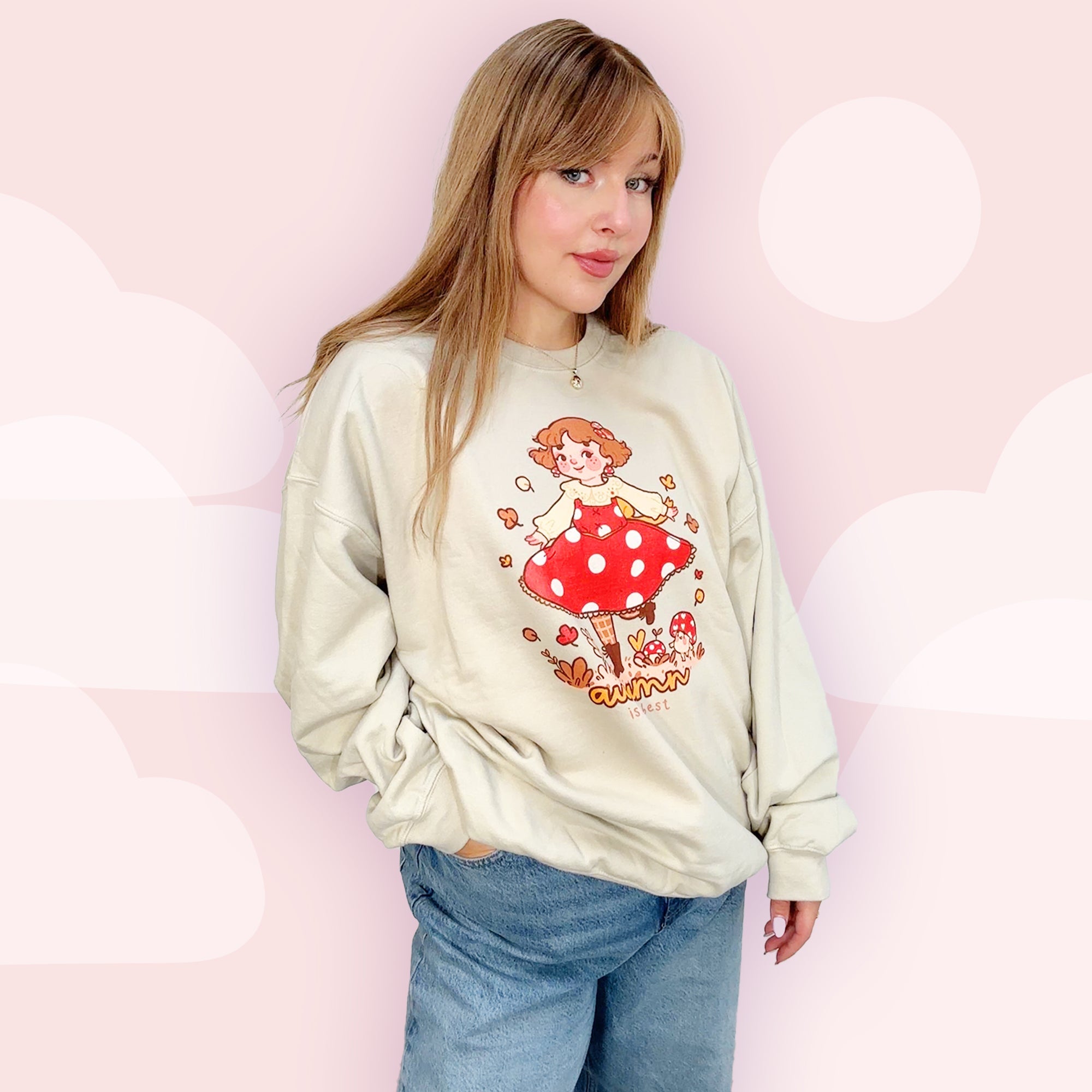 Autumn is the Best Kawaii Sweatshirt | Cozy Fall Jumper | Cottagecore Aesthetic Sweater Katnipp character product