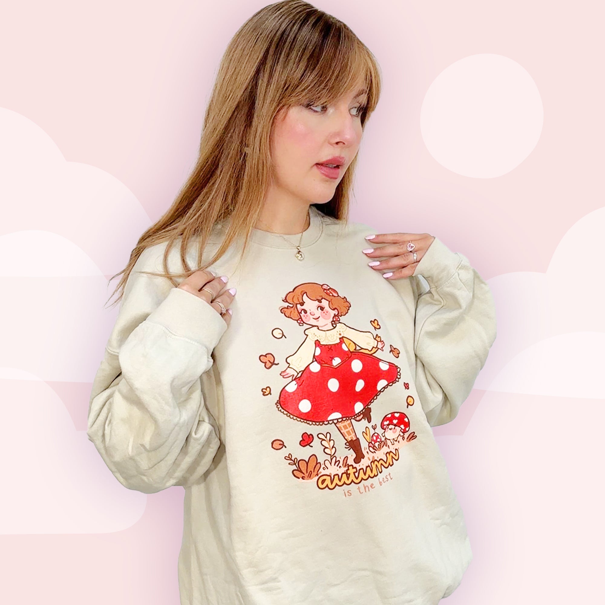 Autumn is the Best Kawaii Sweatshirt | Cozy Fall Jumper | Cottagecore Aesthetic Sweater Katnipp character product