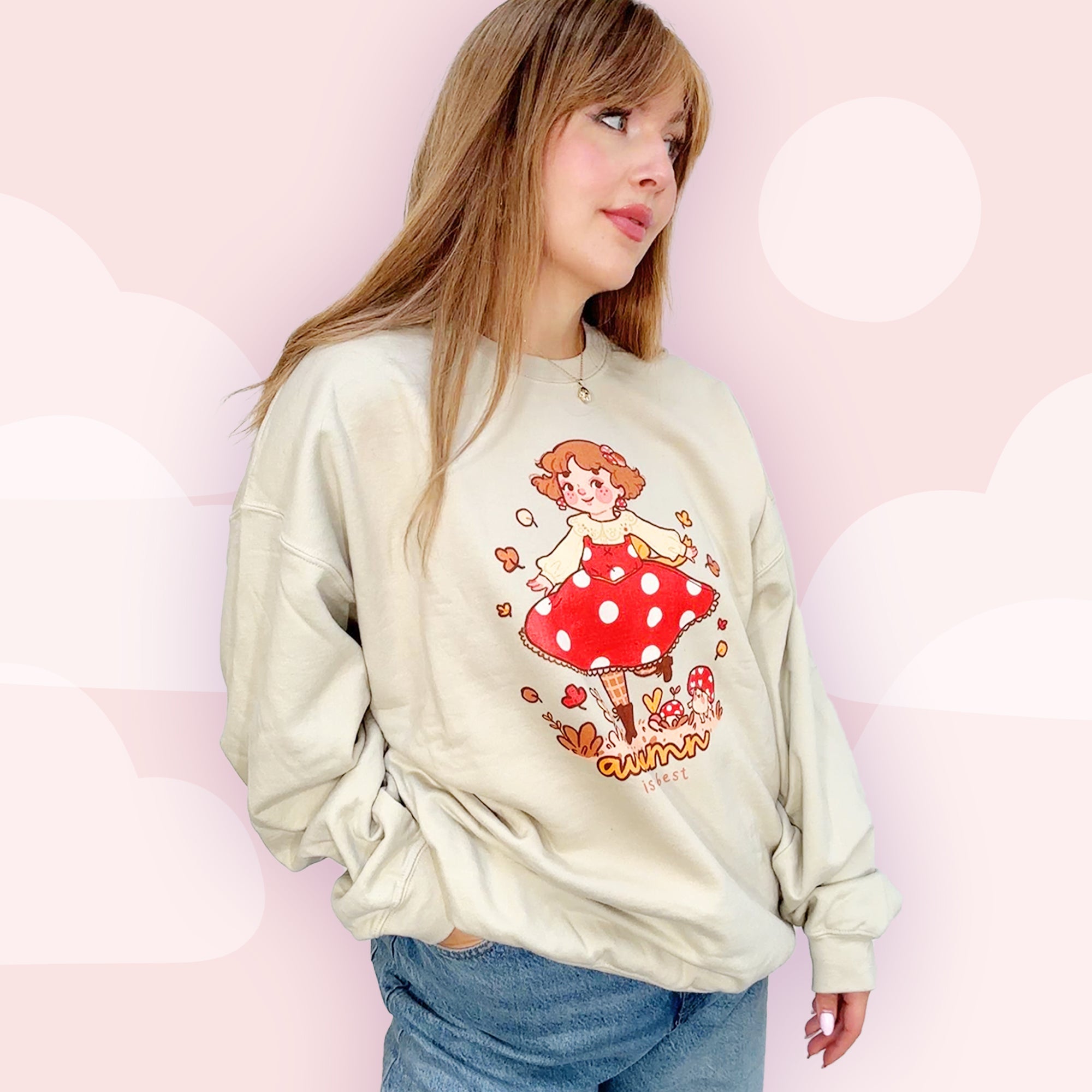 Autumn is the Best Kawaii Sweatshirt | Cozy Fall Jumper | Cottagecore Aesthetic Sweater Katnipp character product