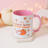 Autumn Leaves and Coffee Please Mug | Kawaii Pumpkin Design | Cozy Fall Coffee Mug, Seasonal Drinkware - Katnipp Studios