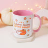 Autumn Leaves & Coffee Please! Mug - Handprinted Ceramic Mug with Original Katnipp Illustration, secondary